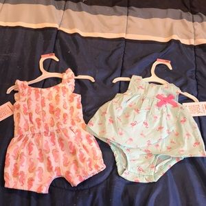 NWT Newborn sized summer outfits for baby girl!